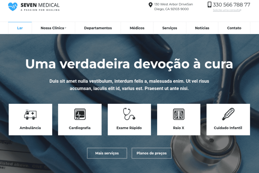 Exemplo Site Institucional